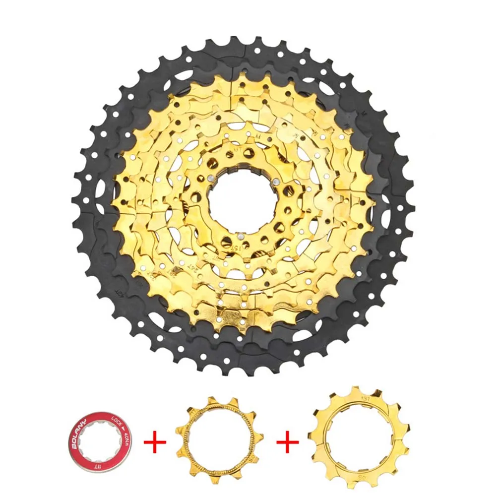 BOLANY MTB велосипед Cassete 9 скоростей 11-42T велосипед свободного хода Черное золото горный кассета Звездочка запчасти для велосипеда Shimano Sram