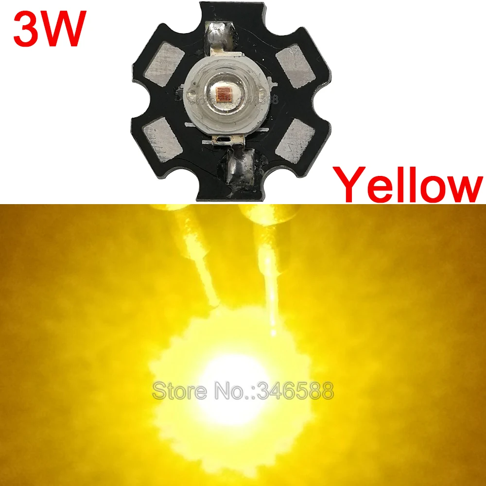 10 шт. 3 Вт желтый светодиодный излучатель высокой мощности|10pcs 3w|light beadsled emitter |