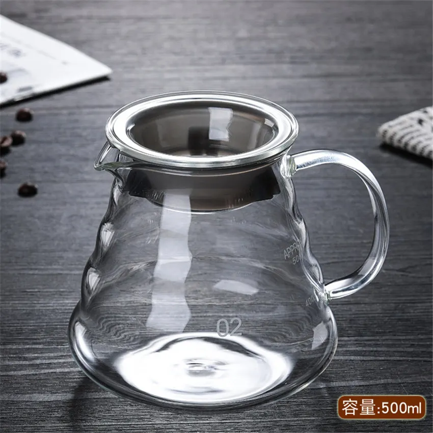 500ml Черная Керамическая кофейная чашка эспрессо Кофейная чашка фильтр оригами фильтровальные чаши V60 Воронка капельные ручные фильтры для чашки аксессуары для кофе - Цвет: 500ml