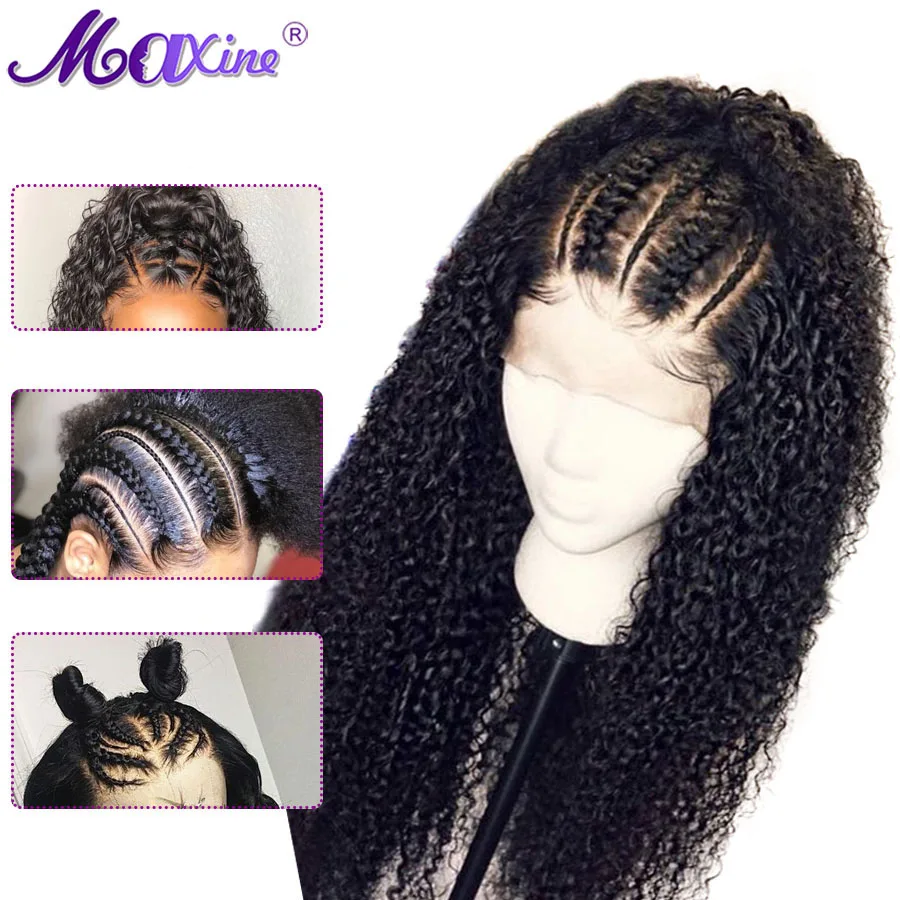Maxine кудрявый парик перуанские кружева передние человеческие волосы парики для