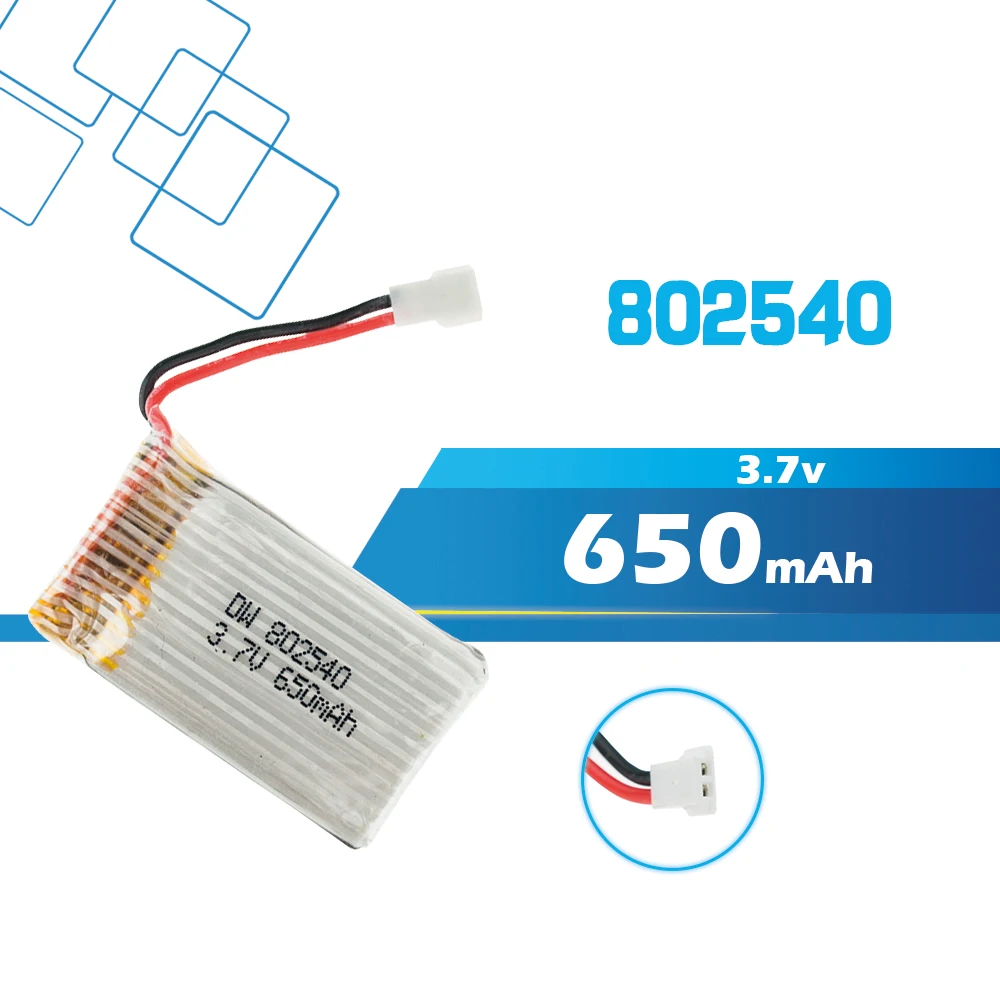 1 шт. аккумулятор для дрона 3 7 В 650 мА/ч Lipo батарея Syma X5C-1 X5C X5 X5SC X5SW X6SW JRC H9D H5C RC дроны