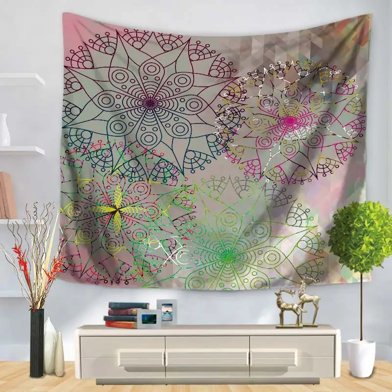 Home Decorative Wall Hanging Carpet Tapestry Rectangle Bedspread New Color Mandala Flower Geometric Pattern GT1254 | Дом и сад