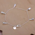 Серебряный цвет изысканный, очаровательный милый свадебный браслет, модный шарм, Свадебная вечеринка, цепочка, ювелирное изделие, подарок на день рождения H218