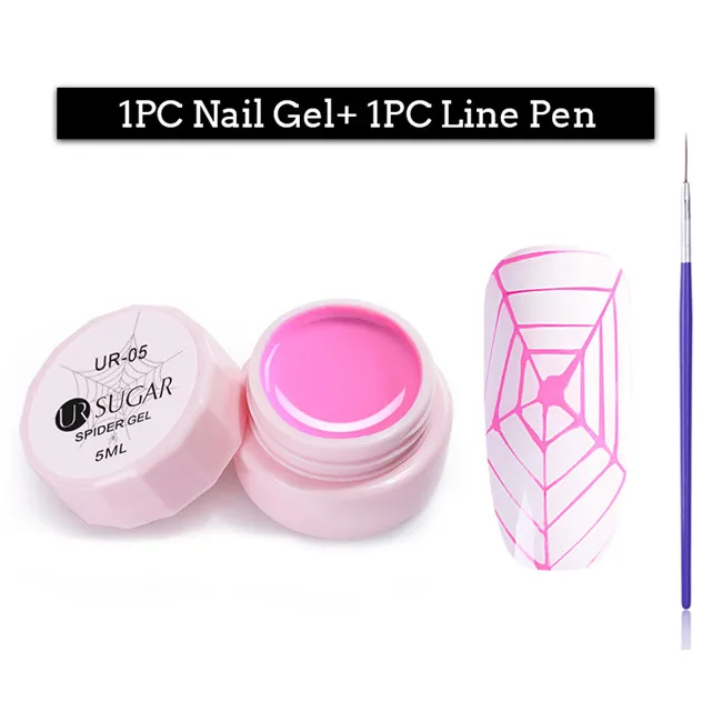 Pen UR-05 Ur Sugar 5 мл паук гель для ногтей креативный проволочный рисунок лак для ногтей точка к линии Гель-лак для живописи тянет шелк паук дизайн ногтей - Цвет: Pen UR-05