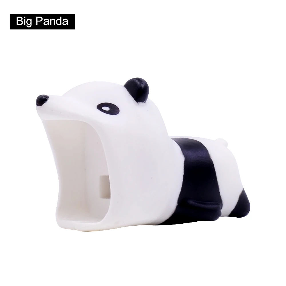 Big Panda CHIPAL большой укус животных кабель протектор для iPhone USB органайзер для кабеля данных зарядное устройство моталки Chompers Акула панда мультфильм укусы - Цвет: Big Panda