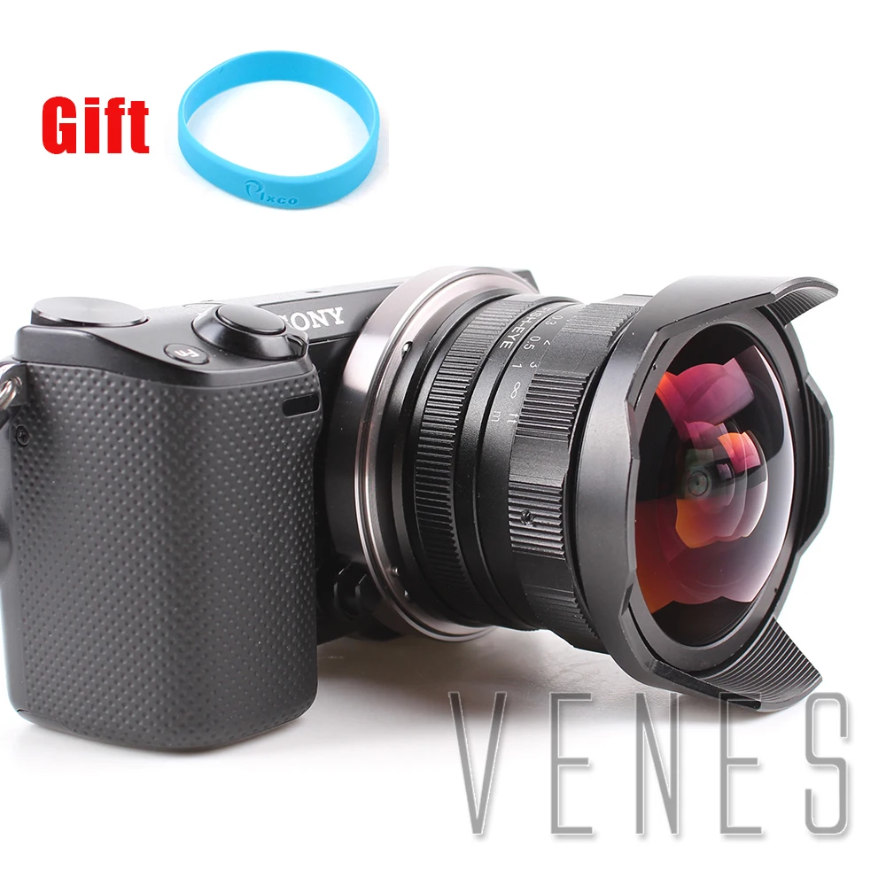 APS-C 7 5 мм F2.8 рыбий глаз широкоугольный объектив подходит для Fujifilm FX NEX Micro 4/3 EOS M + с