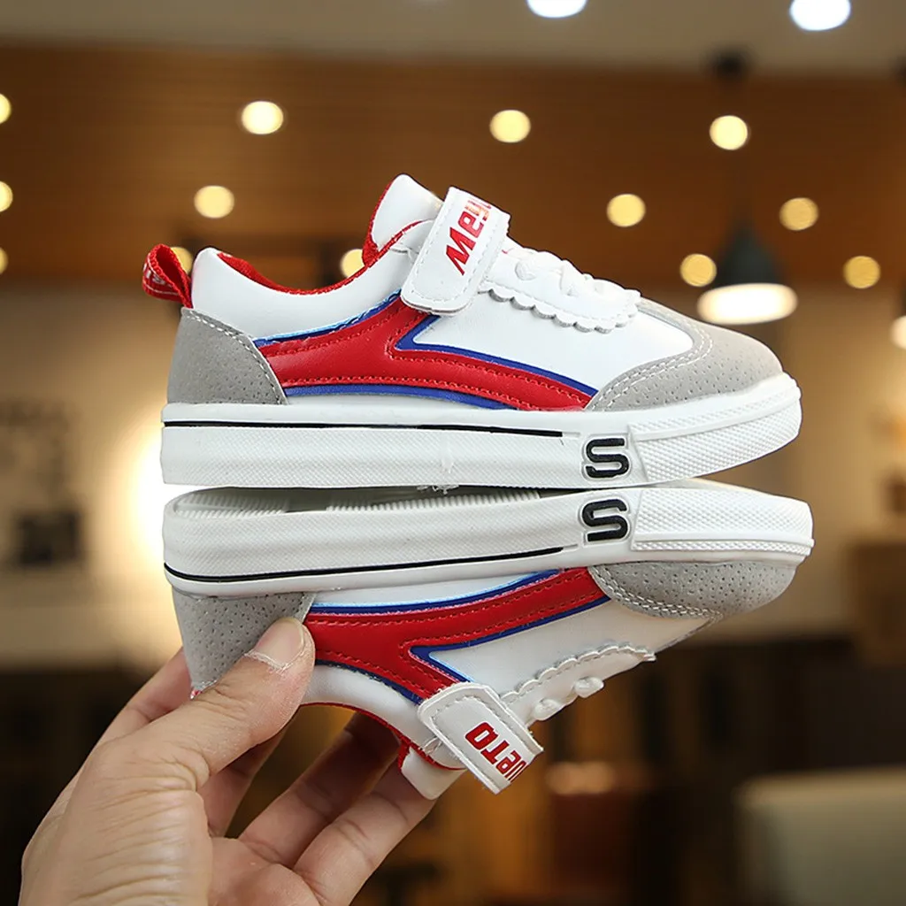 Детская модная спортивная повседневная обувь на плоской подошве разных цветов