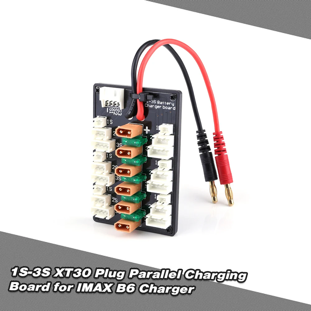 6 пачек XT30 1 S 2 3 20A разъем Lipo аккумулятор параллельный зарядный щит для IMAX B6