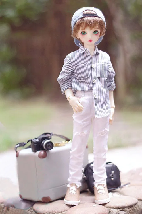 BJD Одежда для кукол 1/3 quarterback giant doll SD13/SD17 Повседневная полосатая рубашка аксессуары для кукол