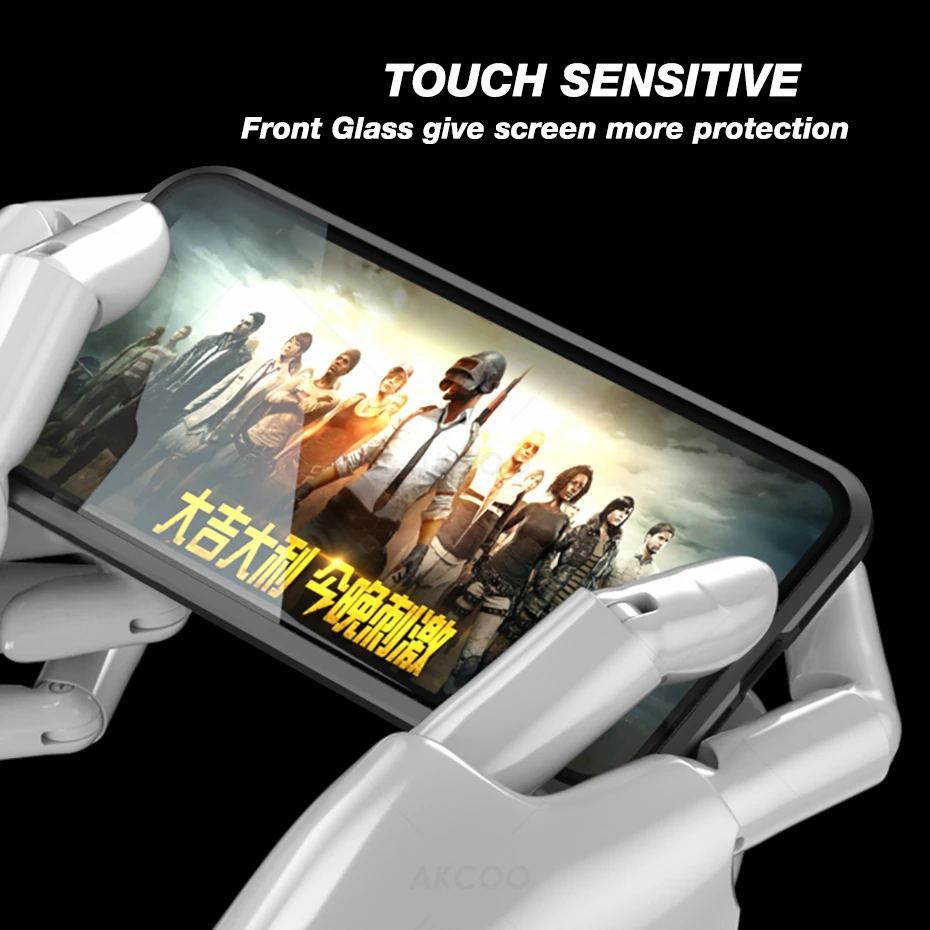 Чехол Akcoo для iPhone XS Max с магнитной адсорбцией, переднее и заднее закаленное стекло на весь экран для iPhone 6S 7 8 Plus XR, чехол s