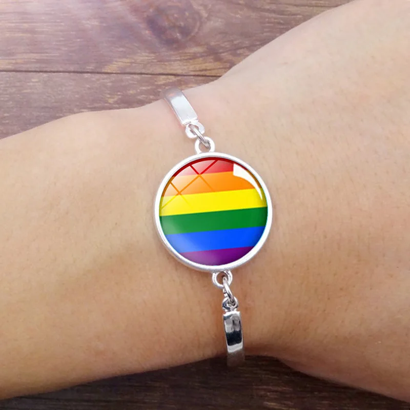2019 Новый гей Прайд Радуга флаг браслет с подвесками ручная работа DIY ювелирные