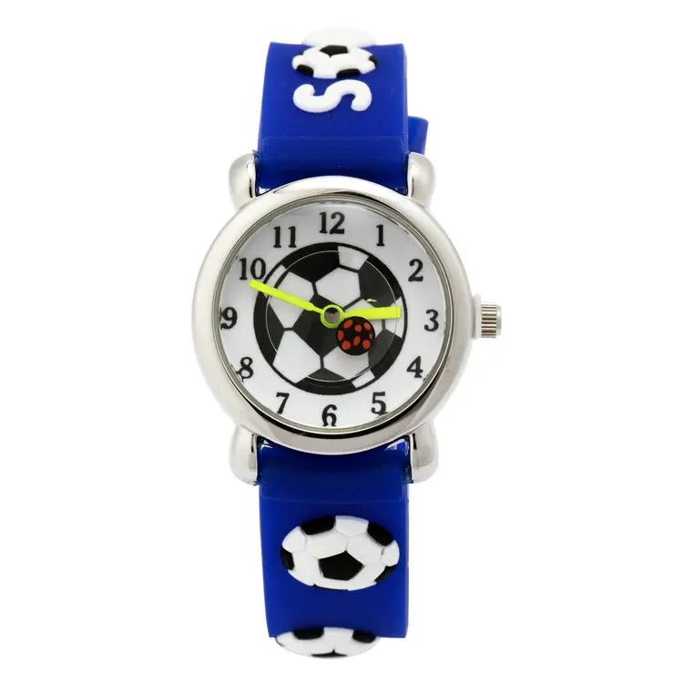 Детские Силиконовые часы бренд WL кварцевые наручные часы детские для девочек и мальчиков водонепроницаемые детские часы модные футбольные Повседневные Reloj - Цвет: 1