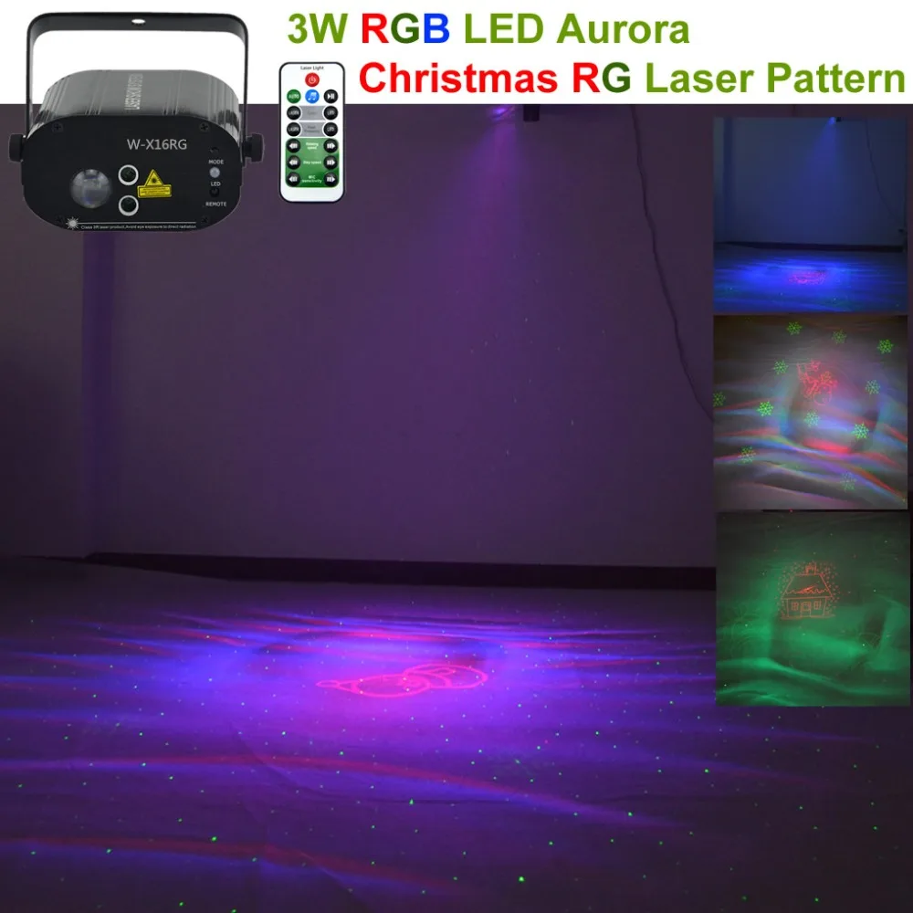 Беспроводной дистанционный лазерный проектор RG 16 Gobo смешанная вода Galaxy RGB