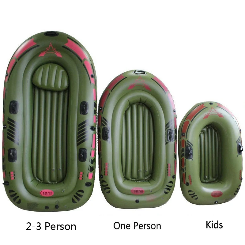 High Strength Inflatable Boat PVC Rubber Fishing with Paddles Pump Patching Kit for Kids Adult Drifting Water Skiing | Спорт и