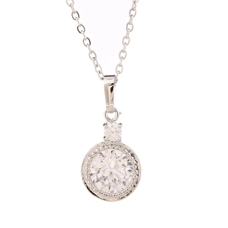 18K Gold White gold plated Austrian crystal beauty necklace pendant fashion jewelry 1307 | Украшения и аксессуары