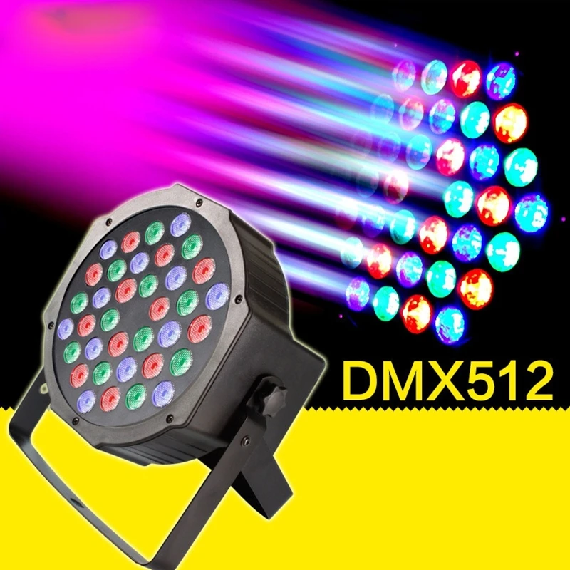 36 светодиодов PAR сценический светильник DMX512 Master Slave плоский DJ оборудование Контроллер вечерние ночной клуб Паб Бар KTV сценический светильник ing EU/US plug