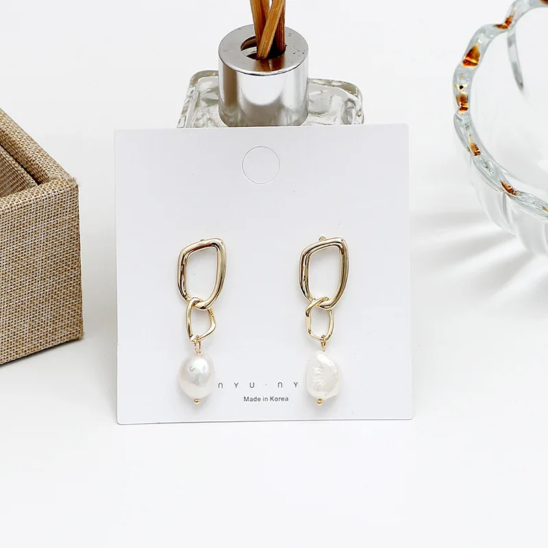 Женские Модные висячие серьги корейские массивные большие висюльки длинные