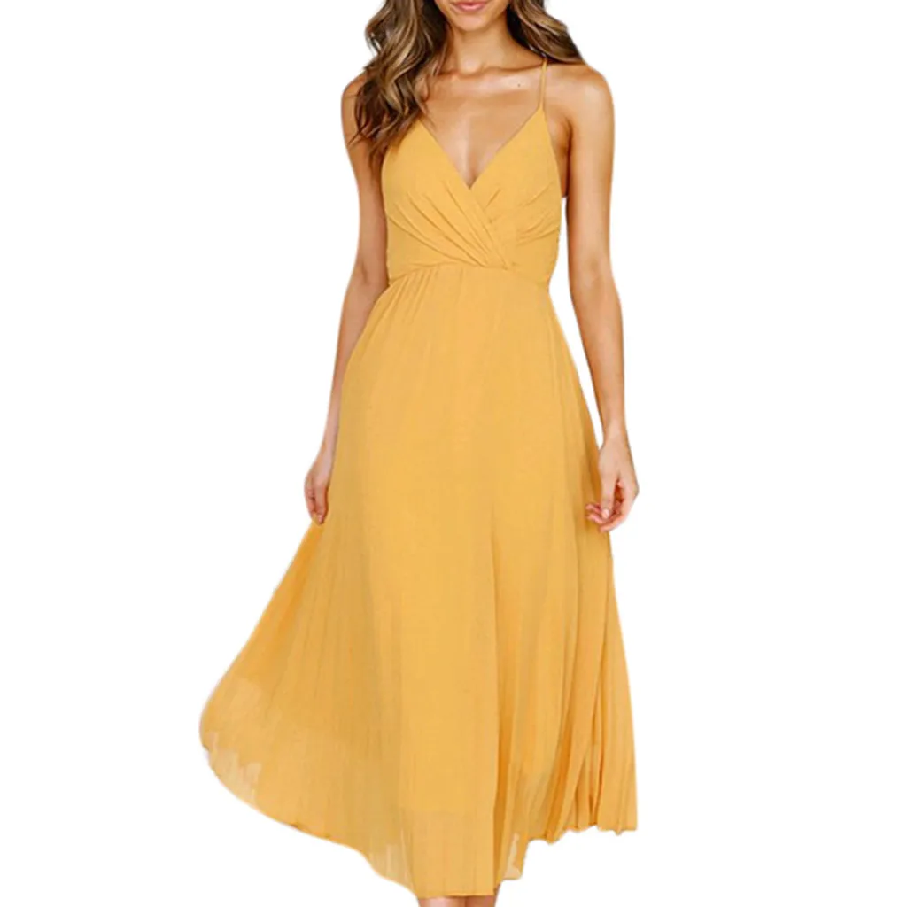 Женское летнее сексуальное Макси платье с открытой спиной вечерние платья v