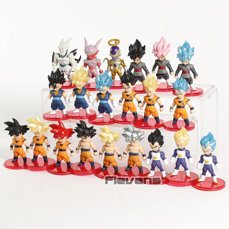 Dragon Ball Z Супер Saiyan Son Goku/Гохан Вегета Vegetto Syn Shenron Фриза Janemba мини ПВХ Фигурки игрушки 21 шт./компл