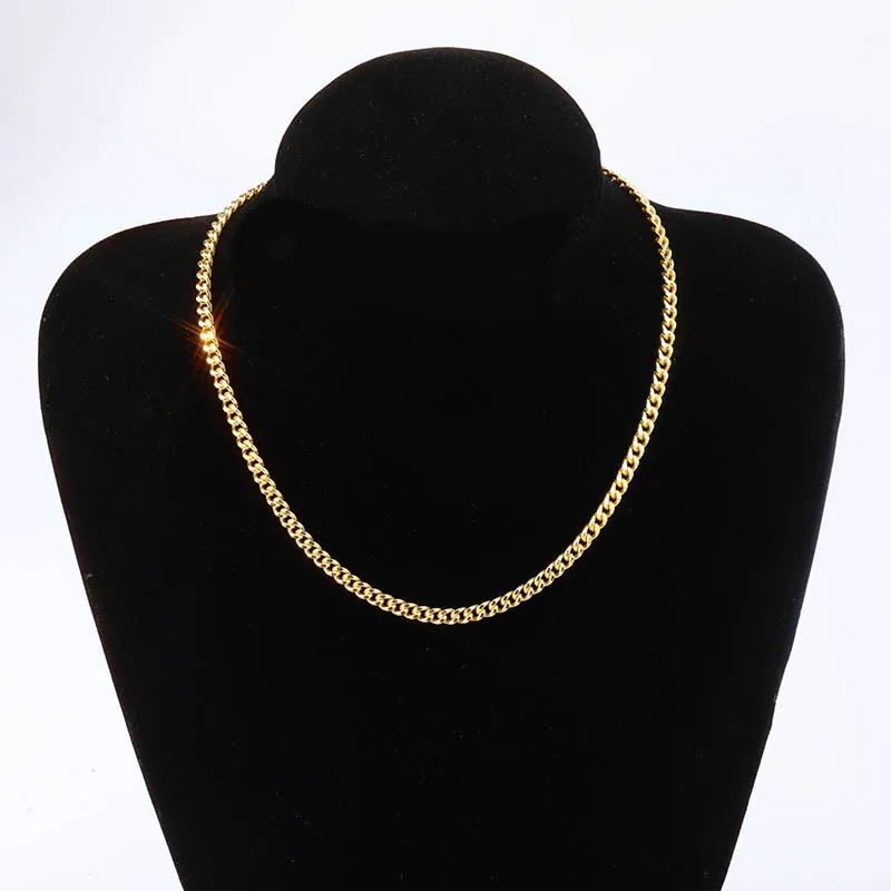 TOPGRILLZ 925 Sterling Silver Cuban Necklace Chain 18‘’ 22‘’ Inch Gold Silver Color Fashion Hip Hop Jewelry Link For Gifts