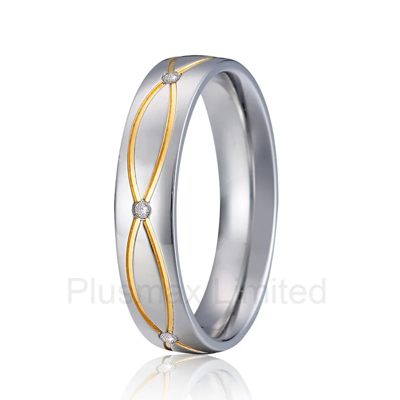 

Best China factory his and hers promise wedding band fashion titanium rings