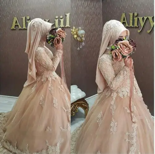 Robe De Mariage 2020 хиджаб мусульманский купальник кружево с длинным рукавом свадебные