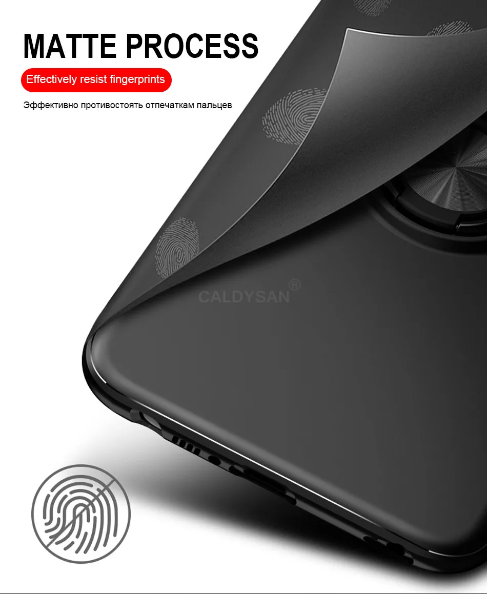 Роскошный противоударный чехол с кольцом-кронштейном для samsung Galaxy S8 S9 PLus, полный Чехол для samsung Note 8 9, мягкий силиконовый чехол с держателем из ТПУ
