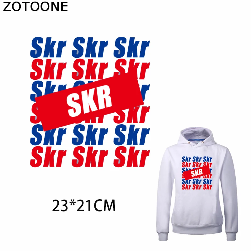 ZOTOONE Skr утюжок на заплатках аппликации хип хоп Diy наклейки в виде букв для одежды