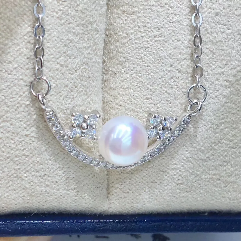 

Garden Jewelry 925 Silver Necklace Chain with Pendant Findings Component Jewelry Parts Fittings for Pearls Corals Jades Stones