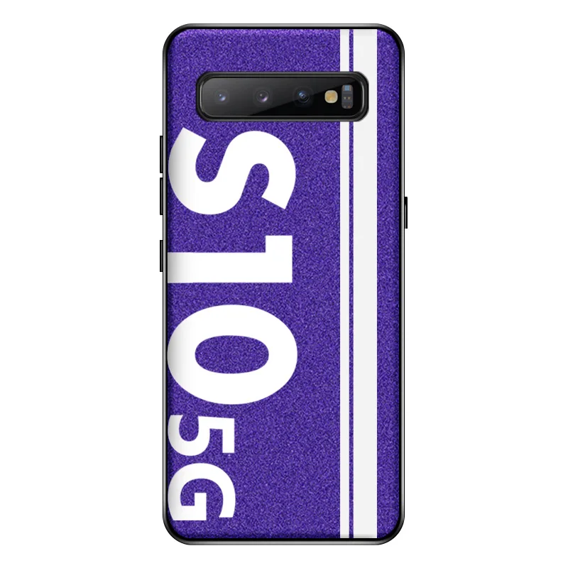 S10 5G -Purple Для samsung S10 чехол, оригинальная Спортивная уличная культура, кожа, мягкий край, защитный чехол для samsung Galaxy S10 Plus S10e S10 5G чехол - Цвет: S10 5G -Purple