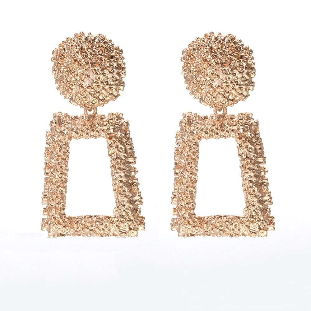 Роскошные Большие золотистые металлические Висячие серьги для женщин новые