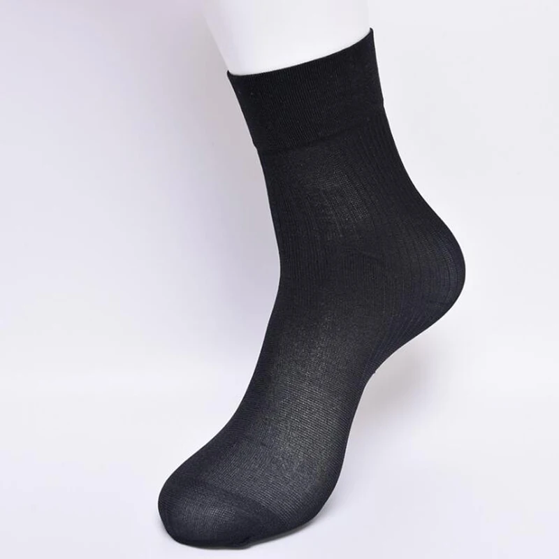 2019 Bamboo Fiber Men's Socks Summer Thin Solid Color Breathable Long Casual Business Soft | Мужская одежда