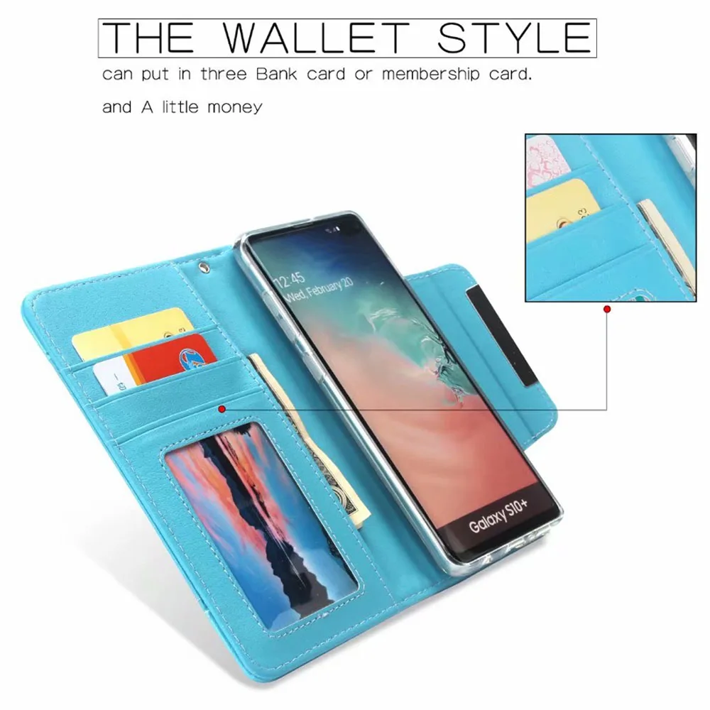 Кожаный чехол для Samsung S21 Galaxy S20 Ultra S10 Lite Note 10 20 Plus магнитный чехол-книжка из ТПУ с