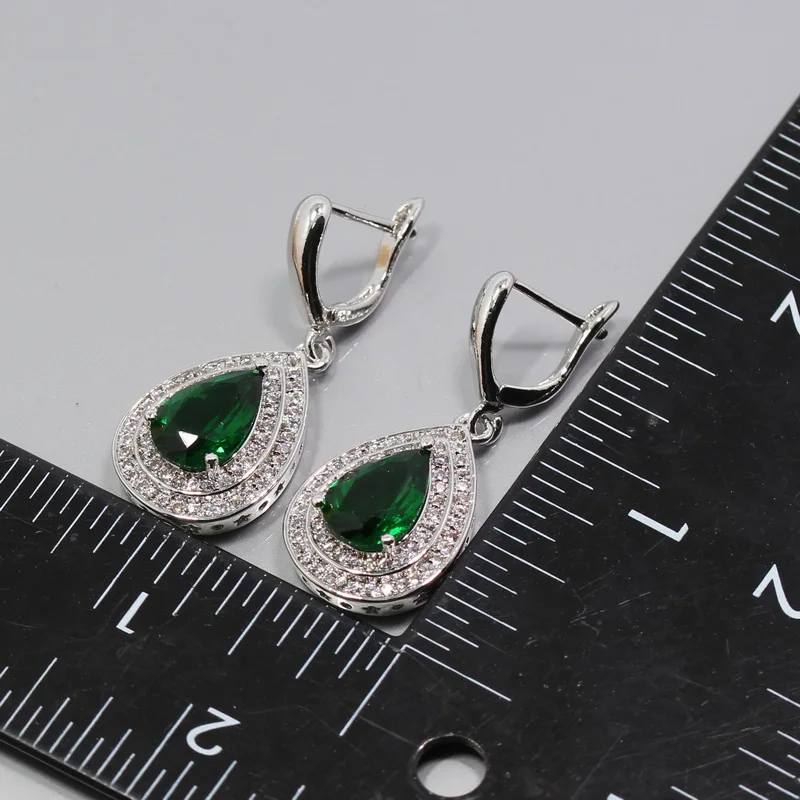 Комплект из колье серёг и кольца с цирконом|jewelry set 925|zircon jewelry setjewelry sets |