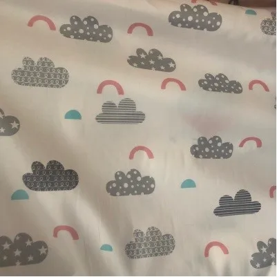 Grey Cloud Простыня для новорожденных, хлопок, простыни для детской кроватки, супер мягкие простыни для детской кроватки с мультяшным принтом, постельные принадлежности, детские одеяла 150X90 см - Цвет: Grey Cloud