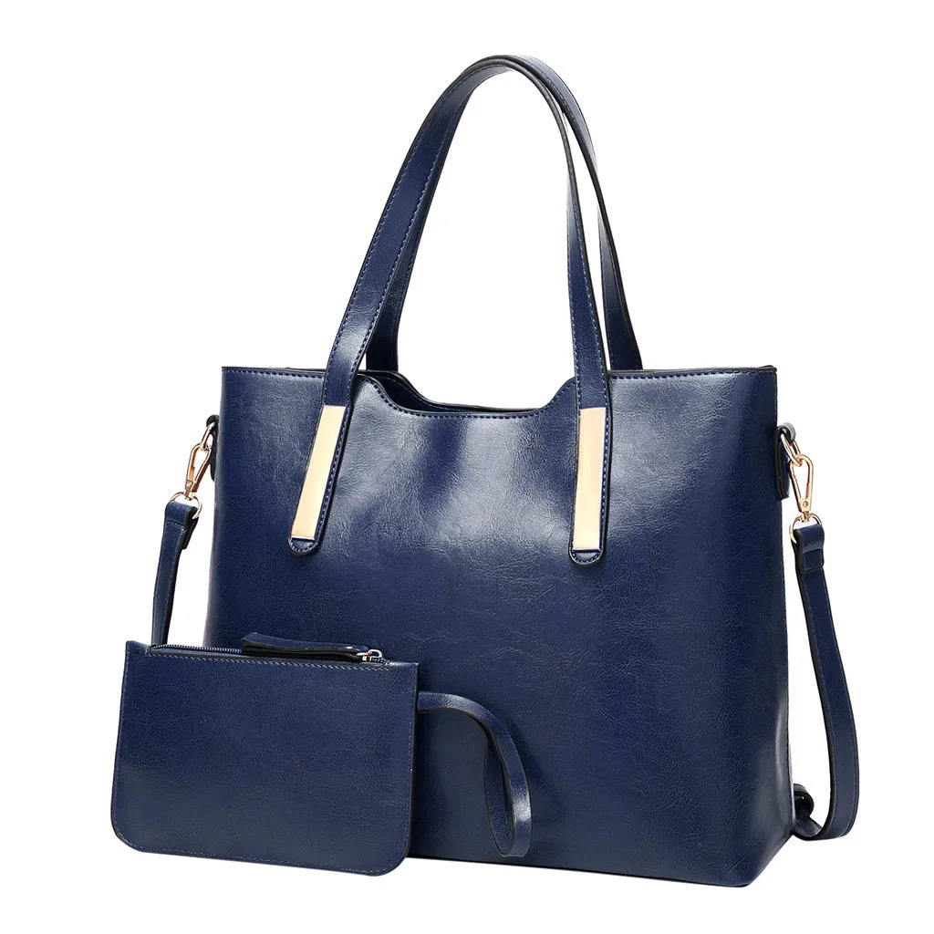 Новинка весна лето 2019 женская сумка из 2 предметов с рисунком однотонная модная +