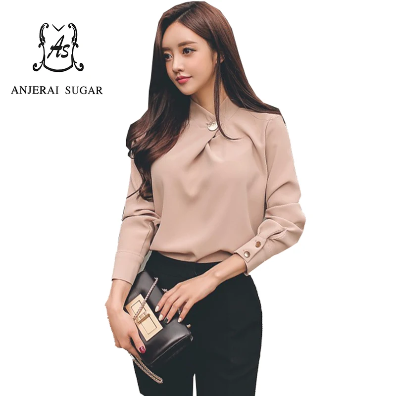 2017 Весна Summer пикантные Женские Crop Top шифон SH or футболка Тонкий черные брюки OL office