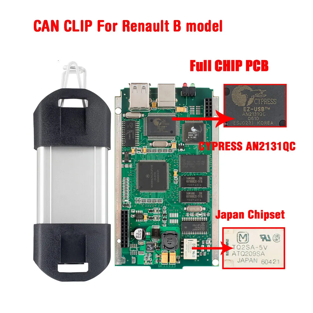 Супер сканер может закрепить для renault до V183 полный чип может закрепить автоматический диагностический интерфейс с CYPRESS AN2135SC AN2131QC - Цвет: Type 2