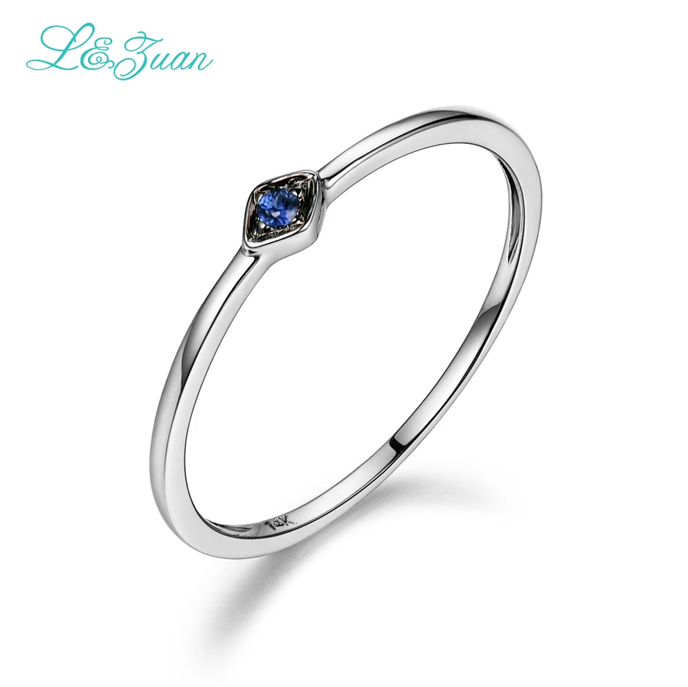 L& Zuan 14 K желтое золото 0.029ct натуральные круглые маленькие кольца для женщин зеленый драгоценный камень вечерние ювелирные изделия Принцесса 0016-2
