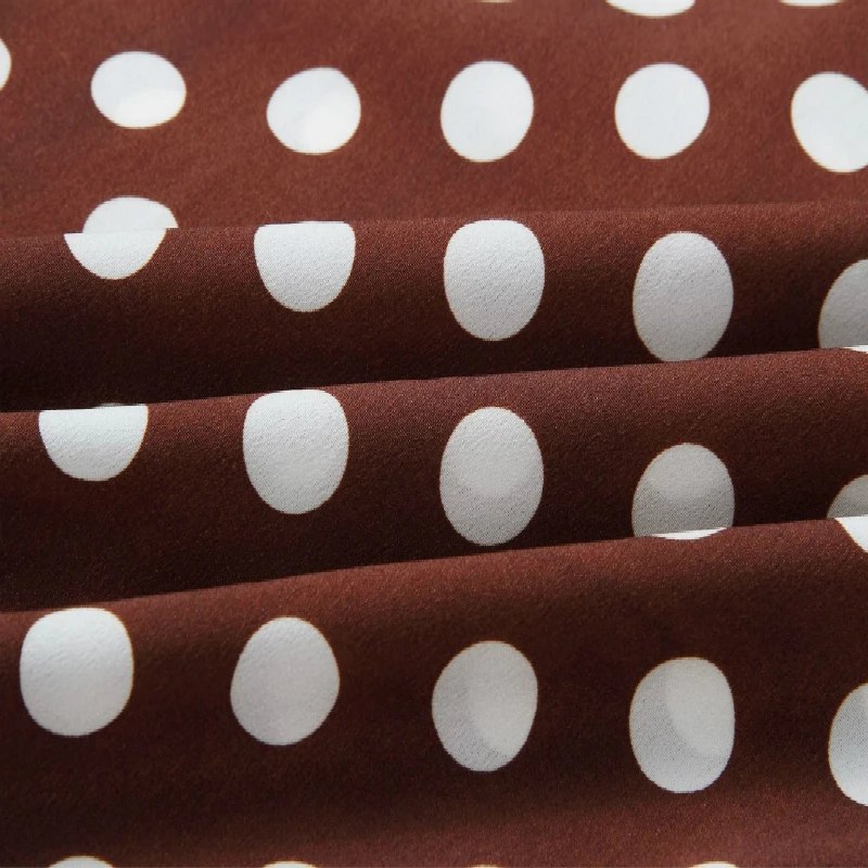 Женское длинное свободное платье в горошек желтое винтажное макси без рукавов с