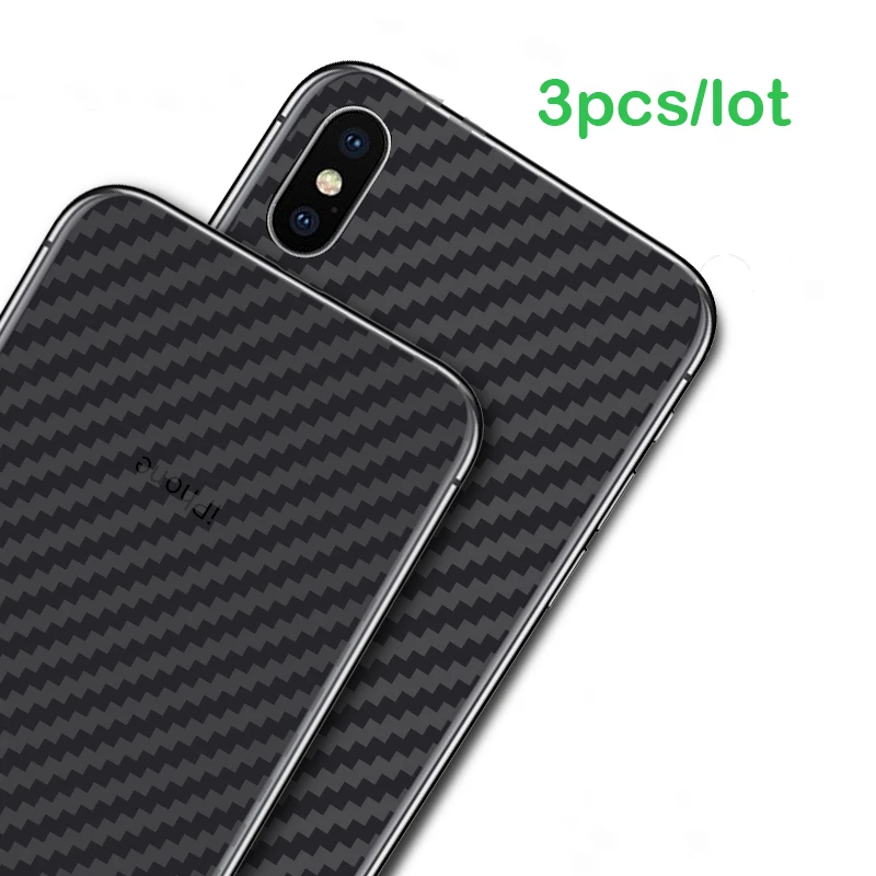 3 шт. задняя пленка для iPhone X XS MAX XR 3D защита экрана из углеродного волокна 8 7 plus 6 6s