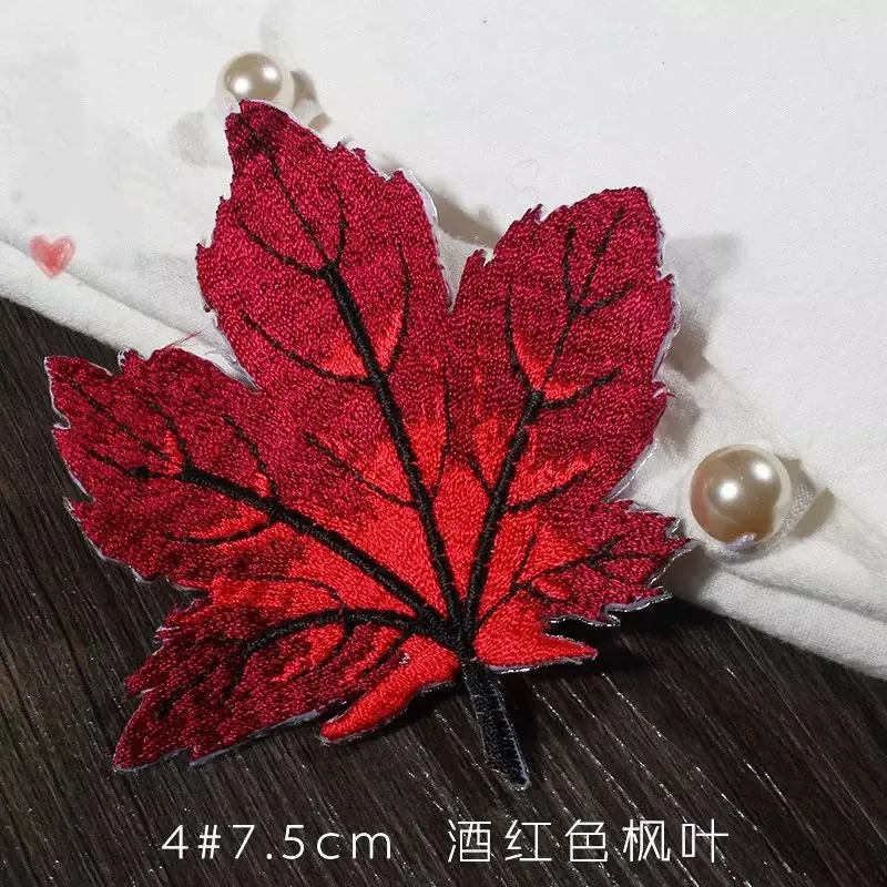1 шт. кленовый лист патч для приклеивания утюгом аппликация с вышивкой патчи