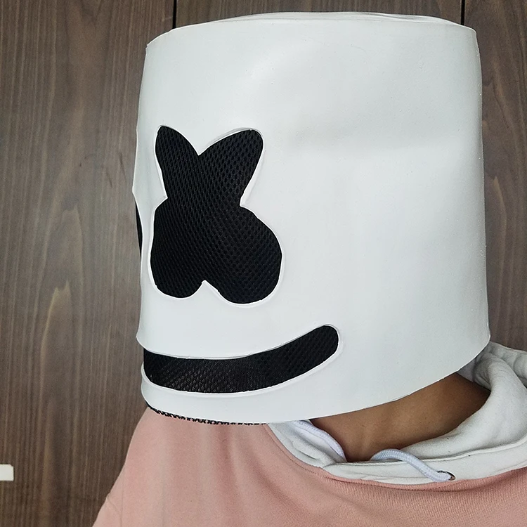 Карнавальный костюм DJ Marshmello карнавальный на все лицо забавные латексные маски