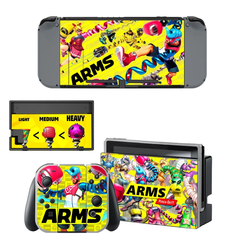 Виниловая наклейка для рук Fighters Nintendo Switch консоль NS + контроллер подставка