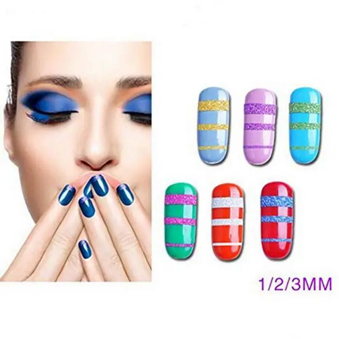 Beauty Shiny Glitter Art Striping Tape China Line Casual, Party, Dating Decoration Sticker Tips Nail Art