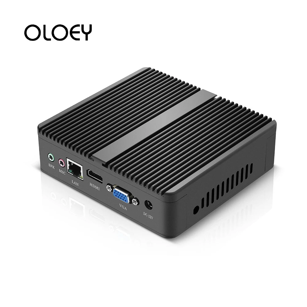OLOEY мини-ПК без вентилятора Intel Celeron N2930 Windows 10 4 Гб ram 120 ГБ SSD 300 Мбит/с WiFi Gigabit Ethernet HDMI VGA 5* USB HTPC