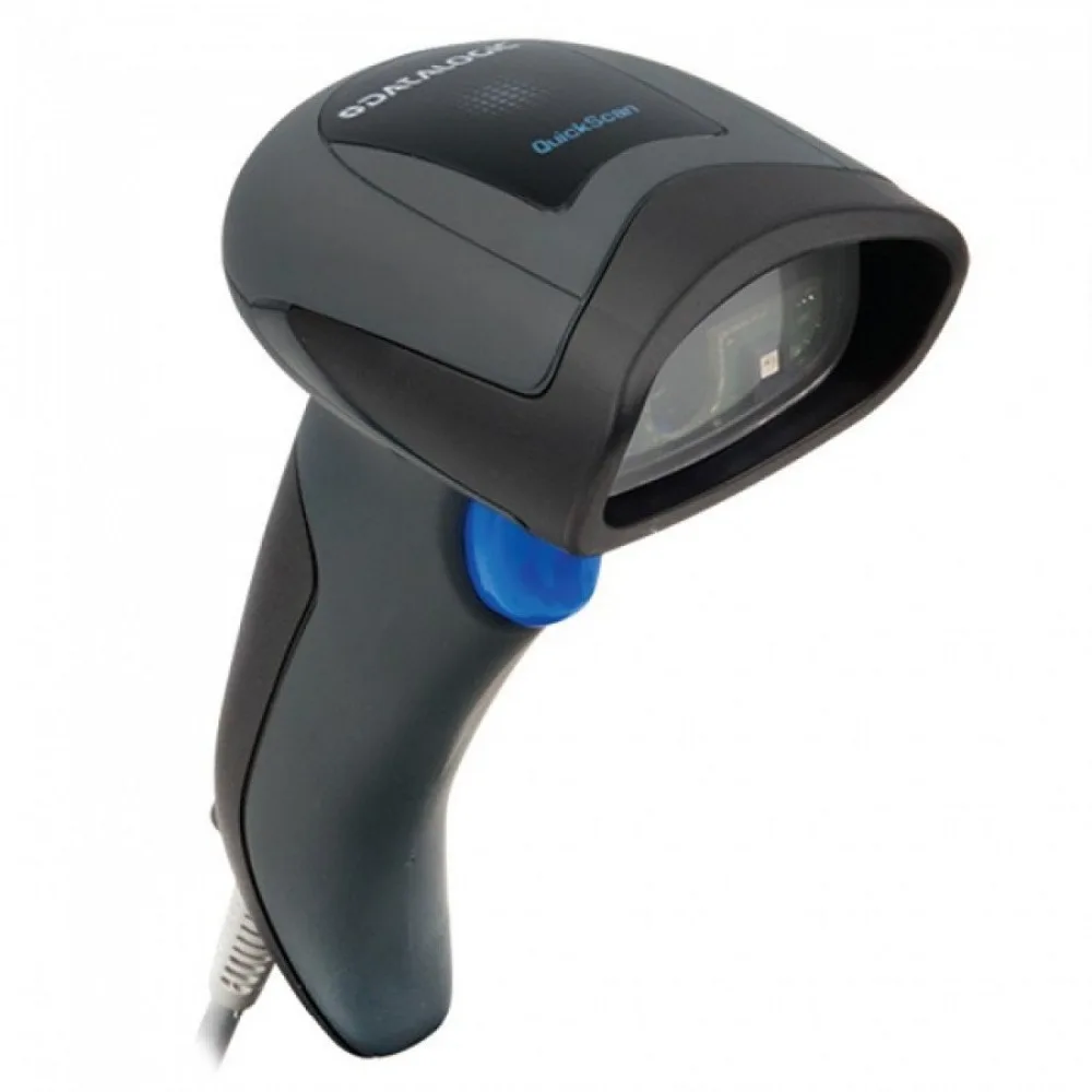 Оригинальный Datalogic QuickScan QD2430 с подставкой (1D PDF417 сканер штрих-кода 2D 4 5-14 в черный) |