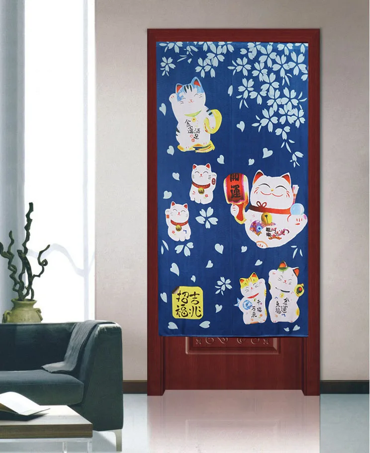 Классический китайский японский стиль Lucky Cat вязанная дверь занавес комната