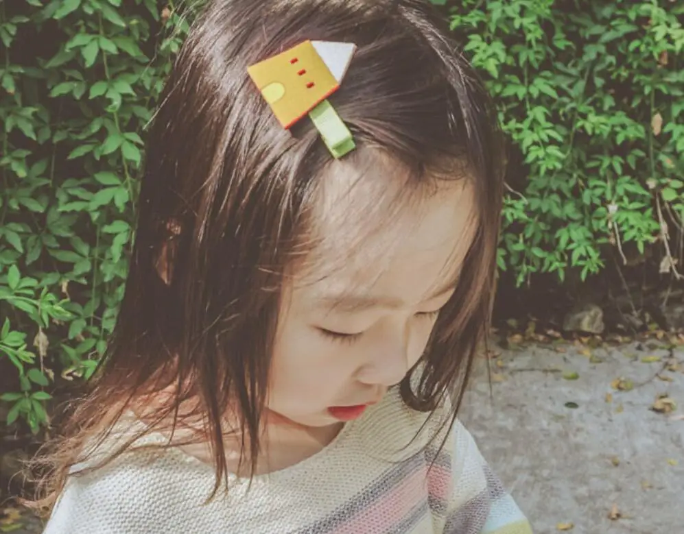 Korea Hand Made Cute Cartoon Little Children's Hairpin Clouds Flower Cloth Girls Hair Clip Popular Accessories |