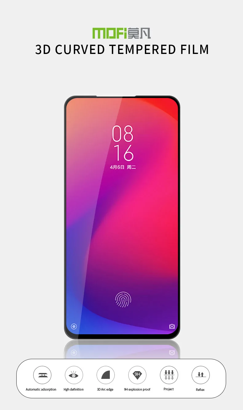 MOFi для Xiaomi mi 9T mi 9T Pro закаленное стекло 3D полное покрытие протектор экрана для Xiaomi mi 9T профессиональная защитная пленка
